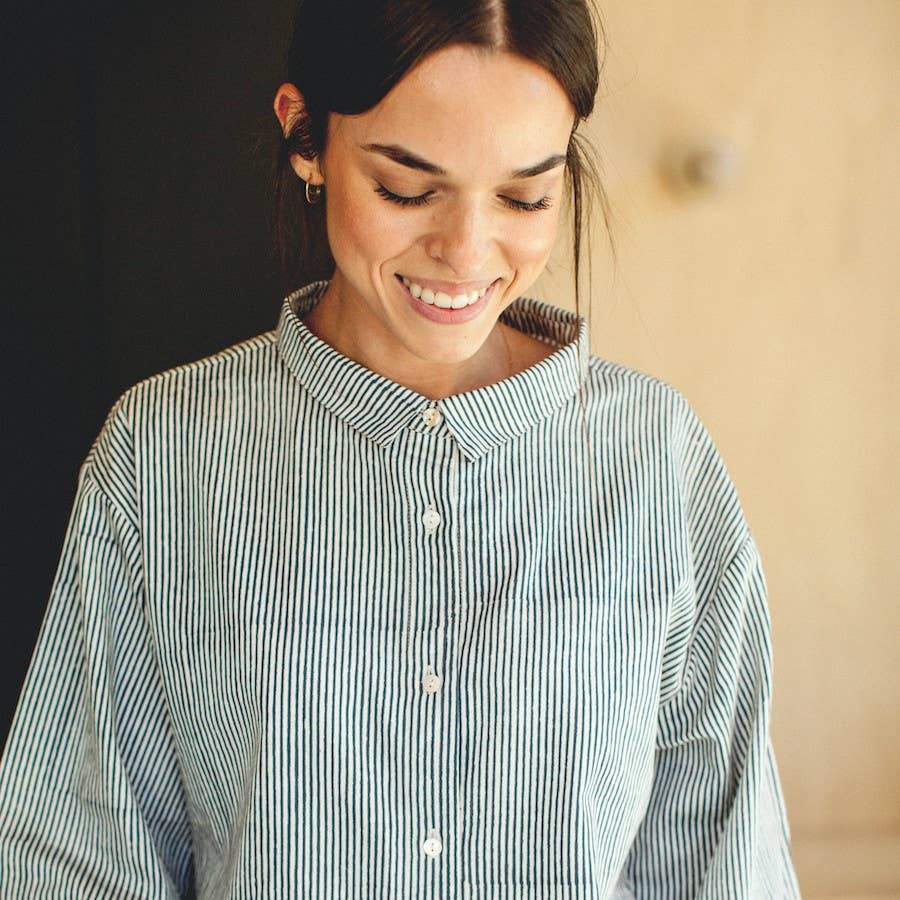 LUNE women's pajamas: Liquorice line / M