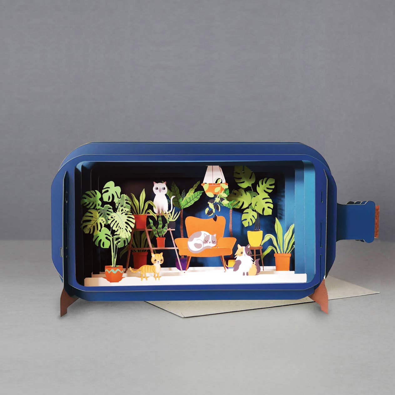 Pop-opp kort, flaskepost