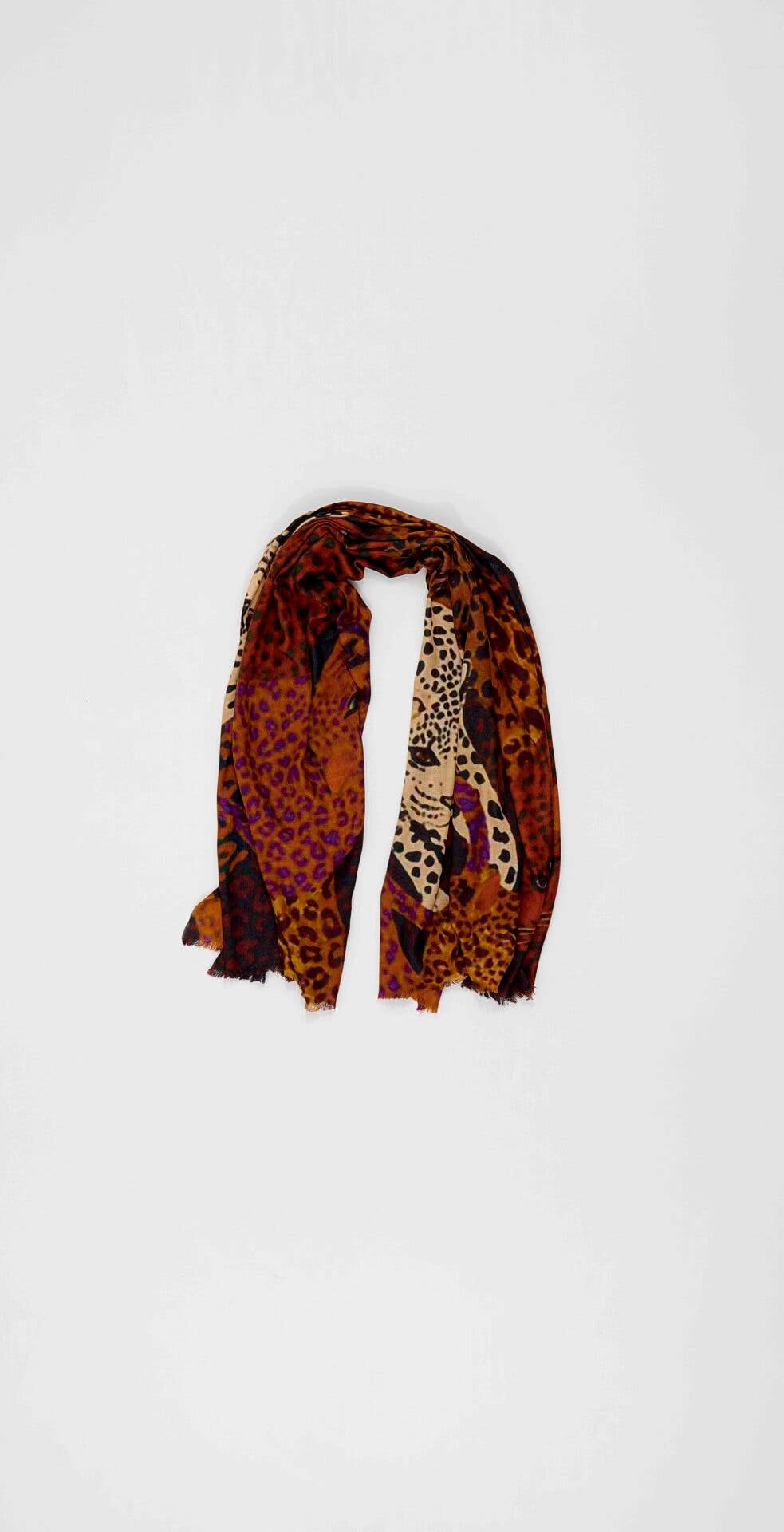 Skjerf Ull/Silke - Leopard Group