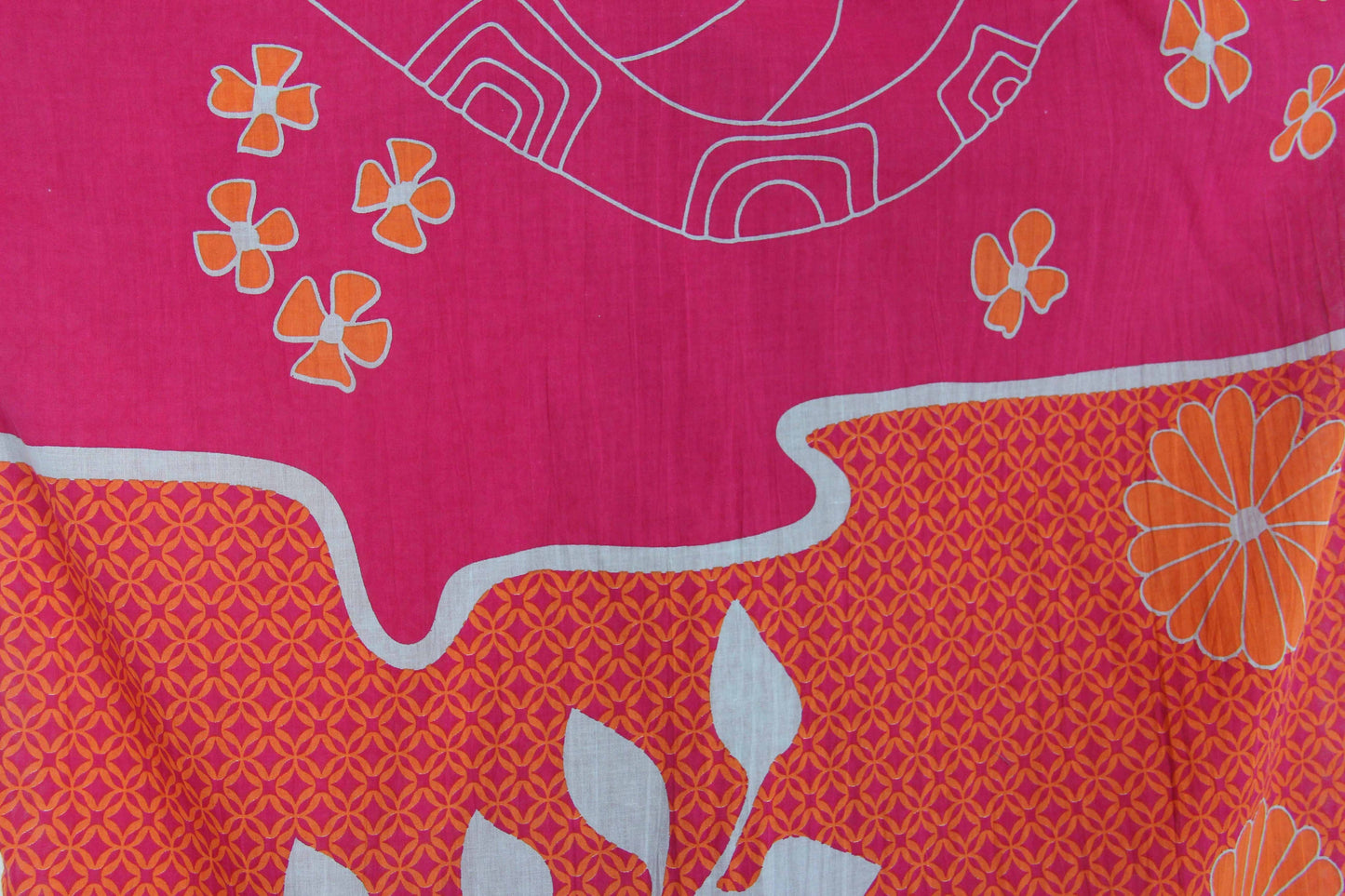 Natsunohi Fuchsia Orange Kimono