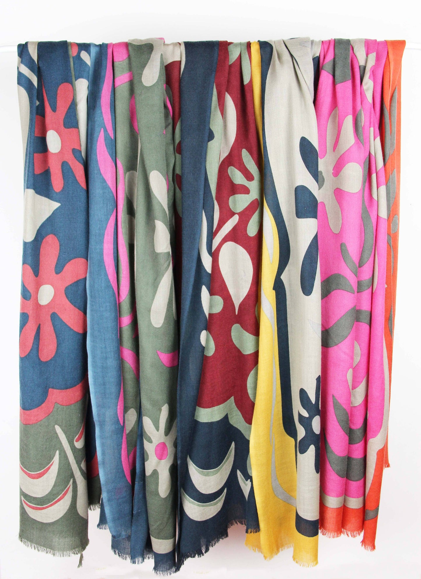 Lett ullskjerf Kamala Fuchsia, 70x200cm