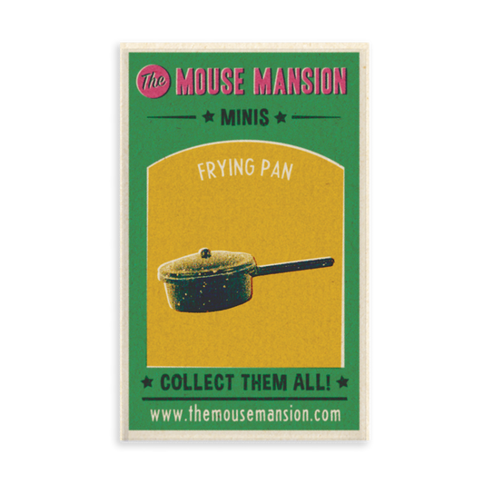 Dukkehus miniatyrer - stekepanne i fyrstikkeske (skala 1:12)