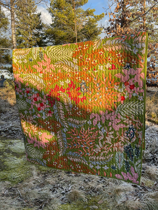 King Size Quilt Sæt - Grøn Monkey