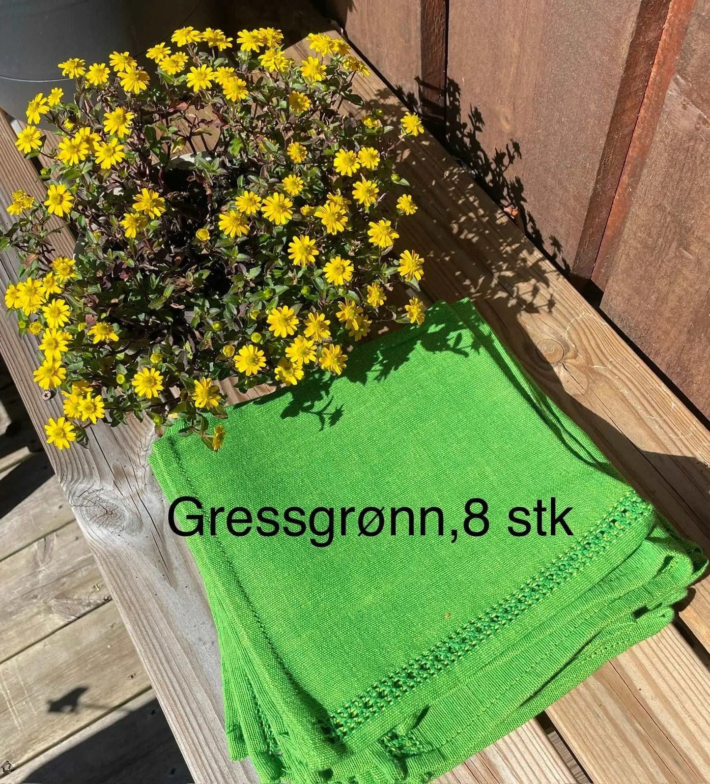Store,håndvevde bomullsservietter m hullsøm.45x45cm. Mousetales