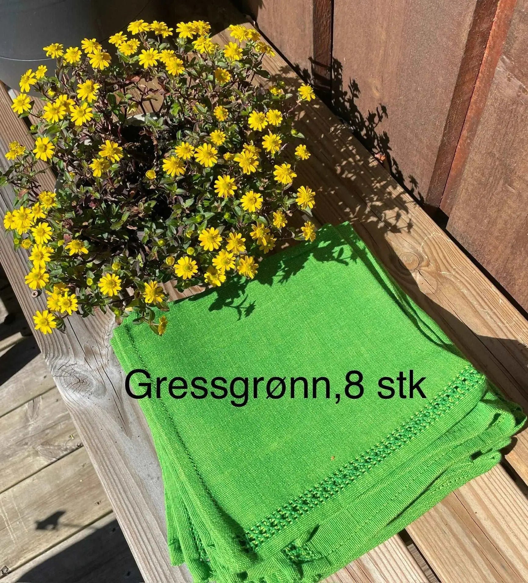 Store,håndvevde bomullsservietter m hullsøm.45x45cm. Mousetales