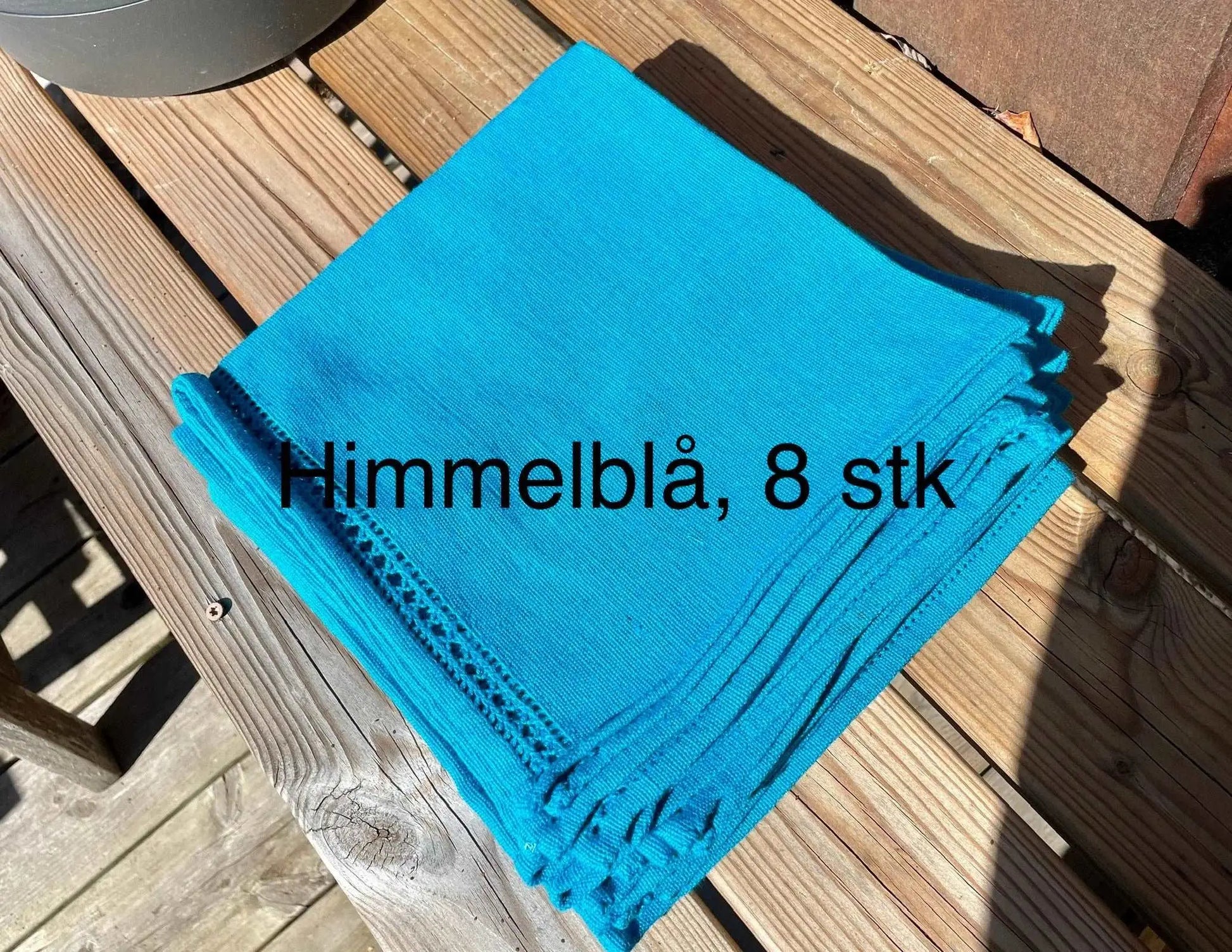 Store,håndvevde bomullsservietter m hullsøm.45x45cm. Mousetales