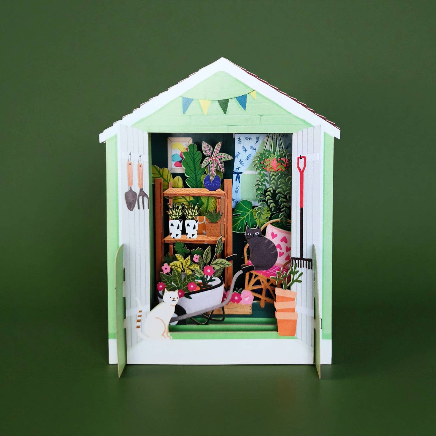 Miniature Verden pop op-kort - Haveskur