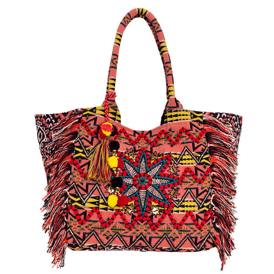 Mitra , håndlaget veske fra Peru med perlebroderier