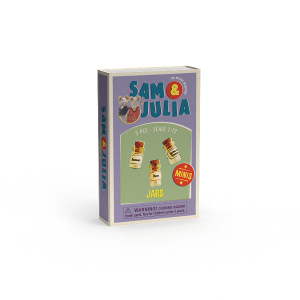 Dukkehusminiatyrer  - kryddersett i fyrstikkeske