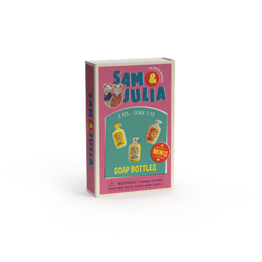 Dukkehusminiatyrer - håndsåpe i fyrstikkeske (skala 1:12)