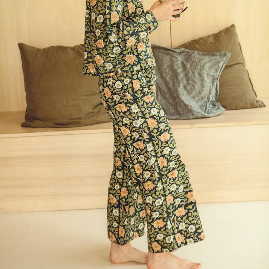 LUNE women's pajamas: Liquorice line / M