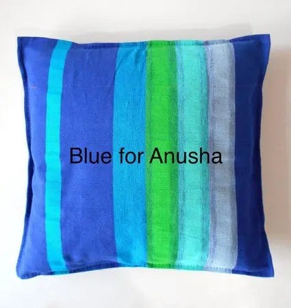 Metervare Blue Anusha ndvevet bomull 132 bredde 275 pluss porto