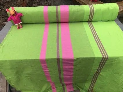 Metervare Pink Bubbles ndvevd bomull 132 bredde