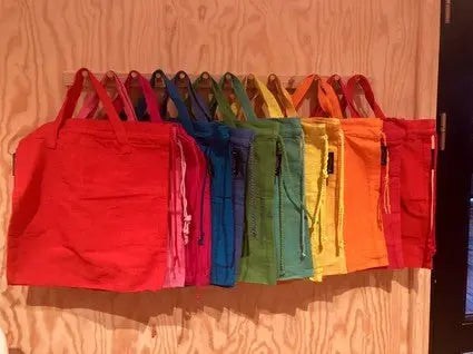 Solid handlenett ren bomull innvendig lomme