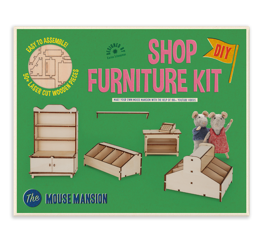 Børn DIY-sett, butikkinnredning (skala 1:12)