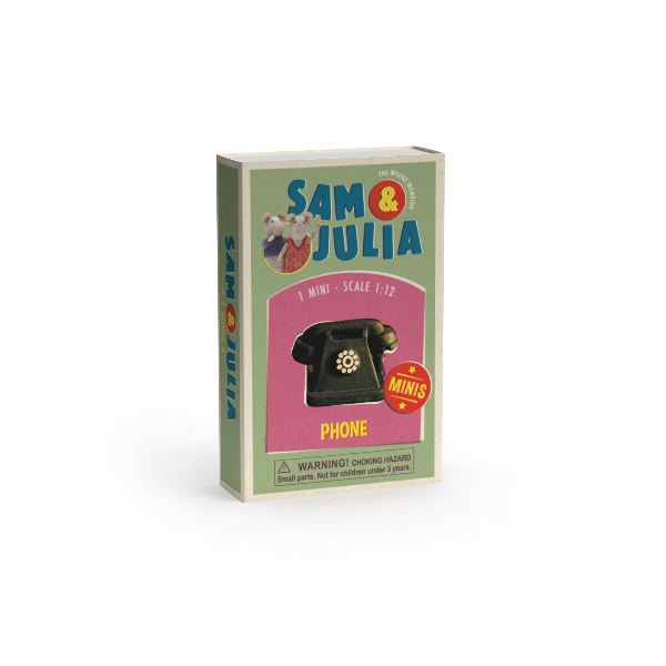 Dukkehusminiaturer - telefon (skala 1:12)