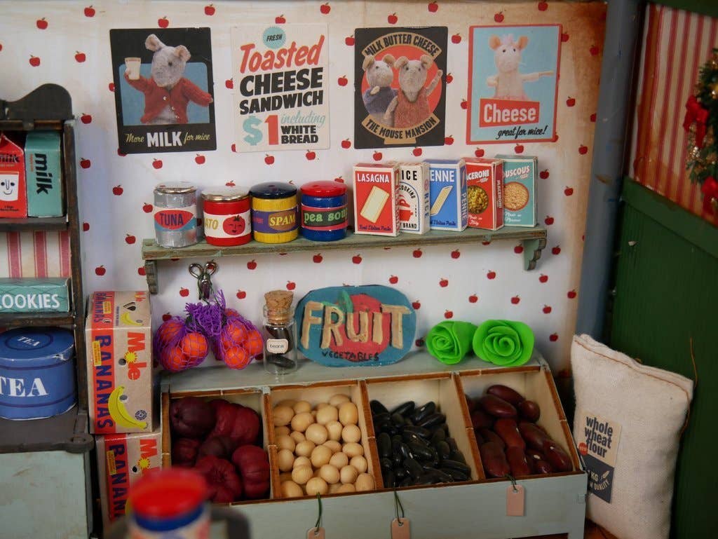Børn DIY-sett, butikkinnredning (skala 1:12)