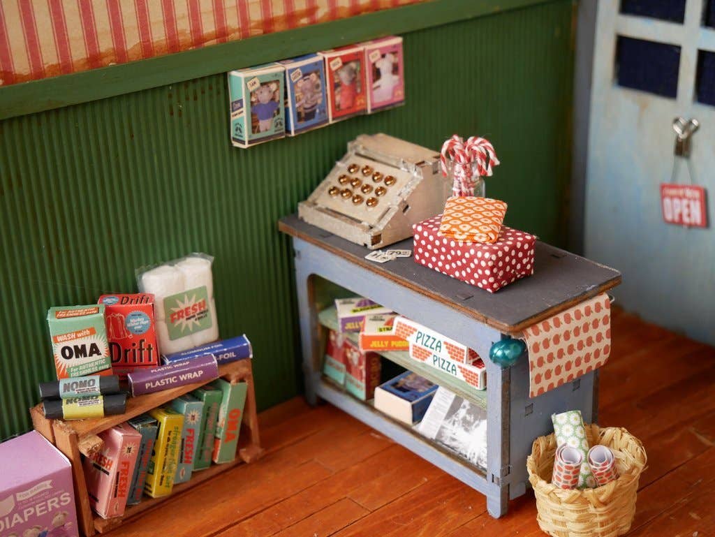 Børn DIY-sett, butikkinnredning (skala 1:12)