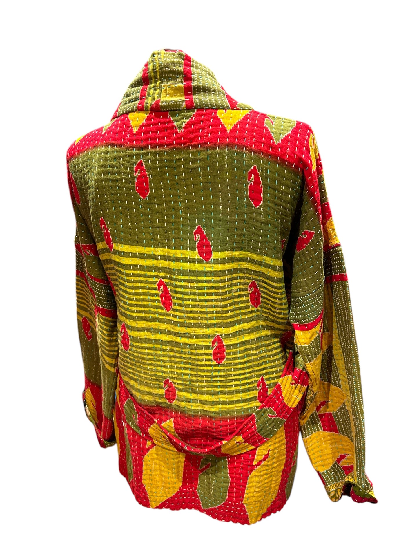 Upcycled & Reversible Kantha Jacket - Mid - 1661