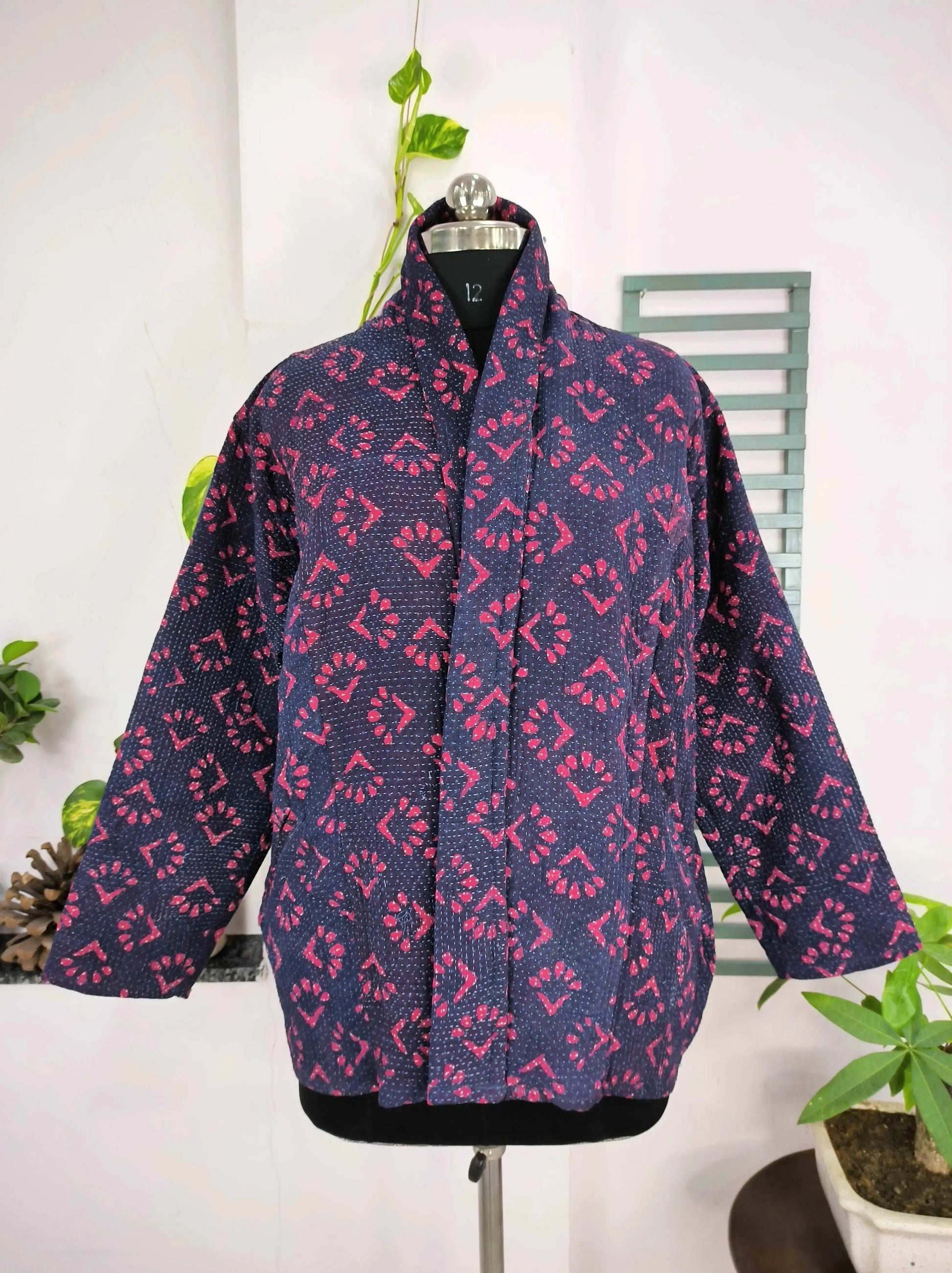 Vintage Fine Kantha One Of A Kind Short-Length Boho Jacket ( The Eastern Loom