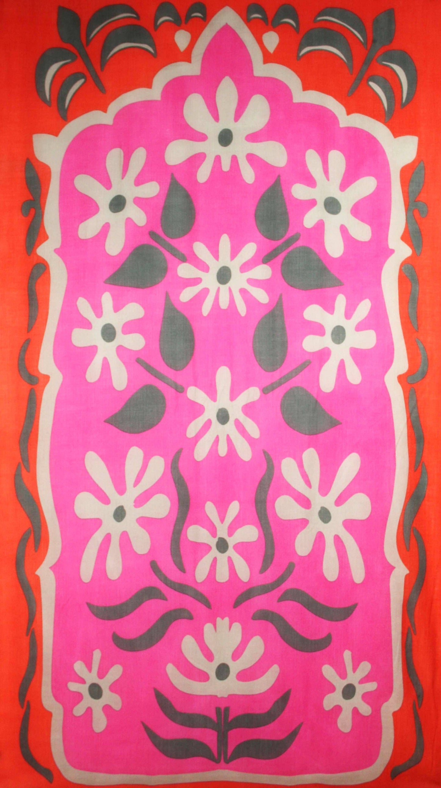 Lett ullskjerf Kamala Fuchsia, 70x200cm