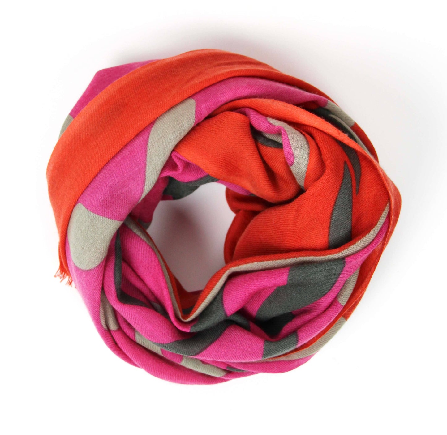 Lett ullskjerf Kamala Fuchsia, 70x200cm