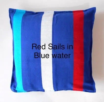 Trekk til pute Red Sails Blue Water